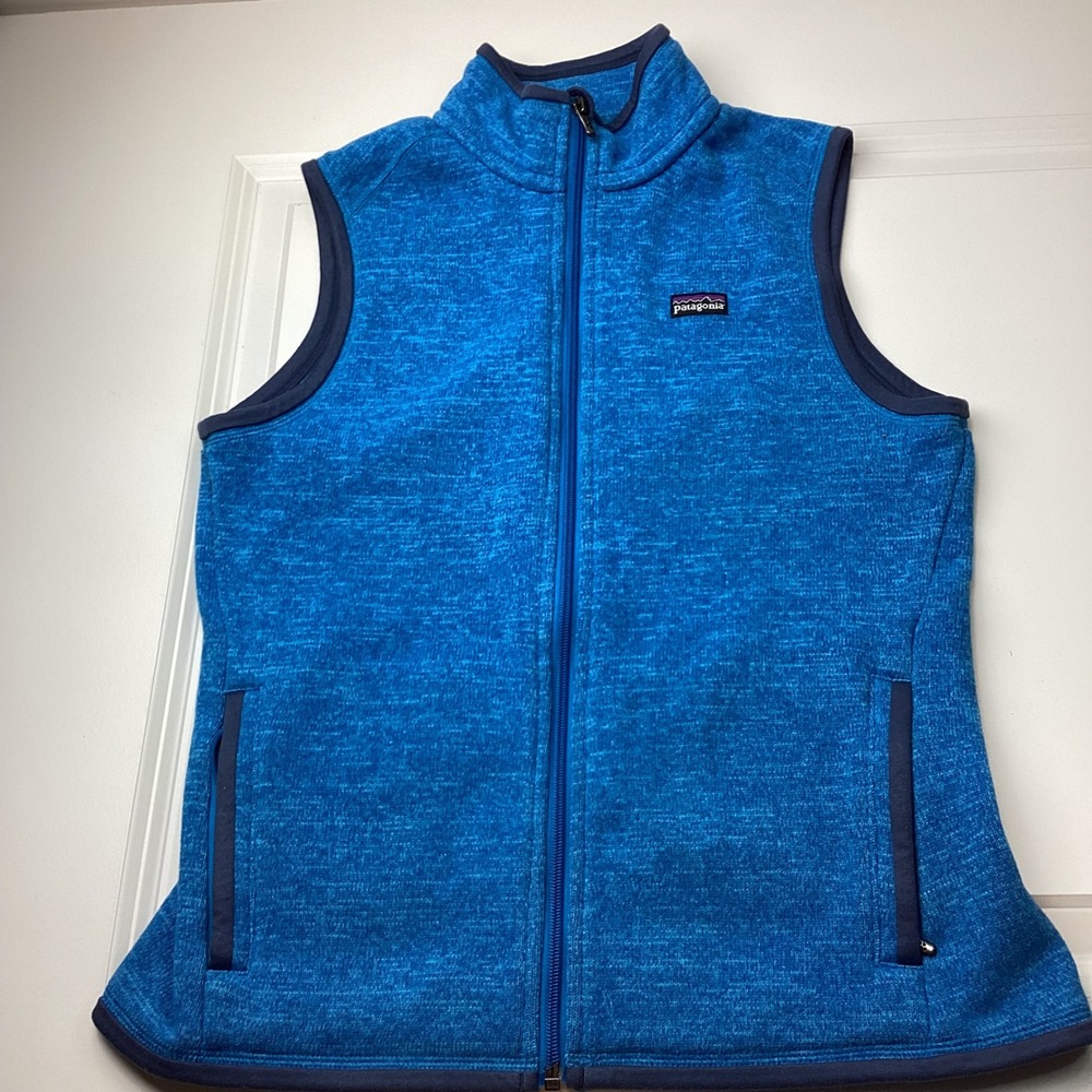 Patagonia Better Sweater Fleece Vest Womens Medium Blue Full Zip Heathered 25886 - Picture 2 of 7